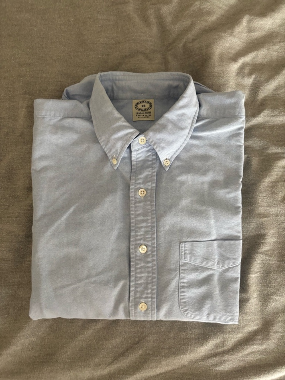 Kamakura Vintage Ivy Blue Oxford